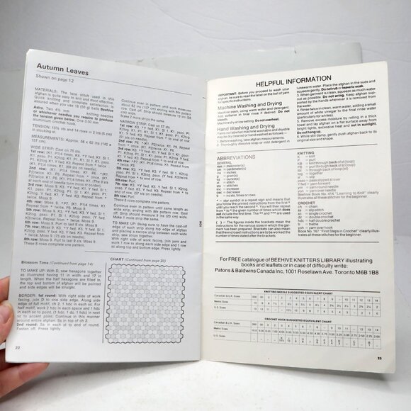 Vintage Patons Beehive Afghan Knit & Crochet Booklet Retro Blanket Knitting - Picture 3 of 7